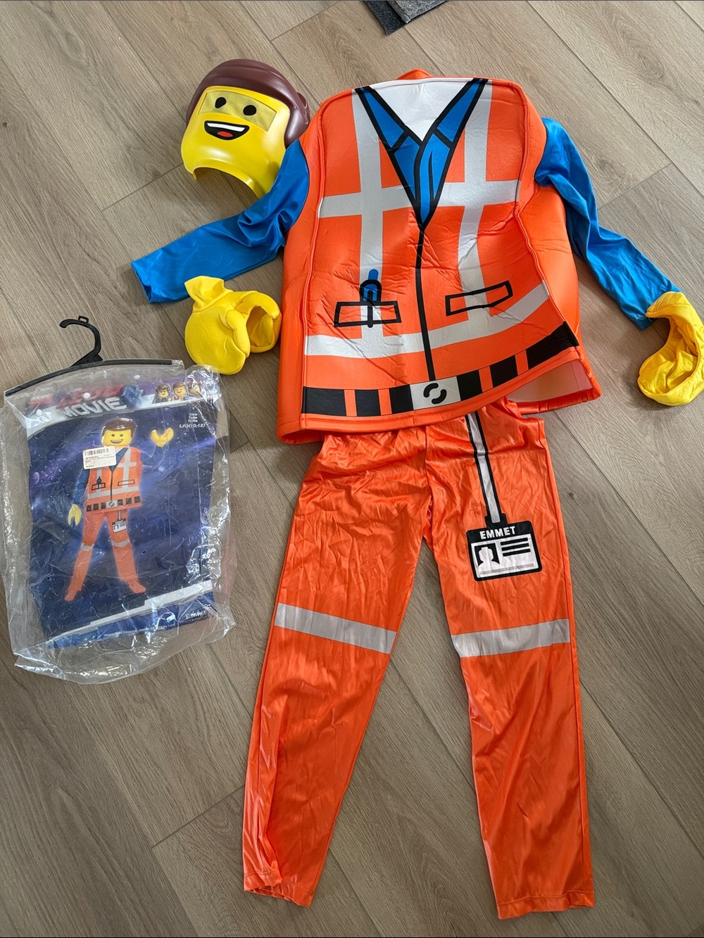 Lego Emmet Construction Costume in Orange and Blue